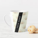 Recherche de fleurs bleues tasses Monogramme