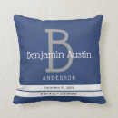 Recherche de rayures bleues et blanches coussins Pour enfants