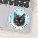 Recherche de siamois autocollants Félin