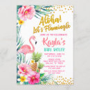 Recherche de flamingo baby shower invitations Hawaïen