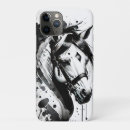Recherche de équine de chevaux iphone coques Noir et blanc