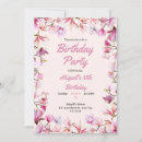 Recherche de pink floral anniversaire invitations Parti