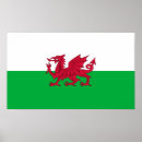 Recherche de galles avec le drapeau posters Patriotique