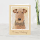 Recherche de airedales vœux cartes Mignon