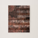 Recherche de mur de briques puzzles Drapeau américain