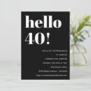Recherche de chic 40ans anniversaire invitations Unique