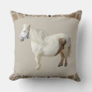 Recherche de poney blanc coussins Cheval