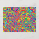 Recherche de motif psychédélique cartes postales Arc en ciel