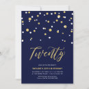 Recherche de 20 anniversaire invitations Simple