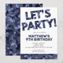 Recherche de camouflage anniversaire invitations Garçon