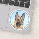 Recherche de portrait loup autocollants Dog