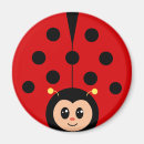Recherche de coccinelle rouge magnets Enfants