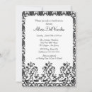Recherche de damask bridal shower invitations Noir
