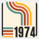 Recherche de anniversaire 1974 autocollants Rétro