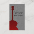 Recherche de guitare rouge cartes visite Professionnel