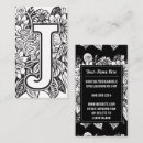 Recherche de fleur blanche cartes visite Noir et blanc