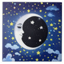 Suche nach mond und sterne fliesen Nachthimmel