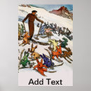 Recherche de pentes ski posters Vintage