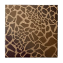 Recherche de motif de girafe carreaux Brun