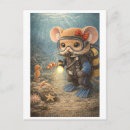 Recherche de plongeurs cartes postales Vintage