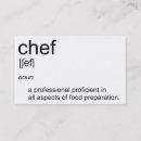Recherche de définition cartes visite Cuisine