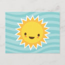 Recherche de soleil de kawaii cartes postales Pour enfants