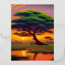 Recherche de savane africaine cartes postales Paysage africain