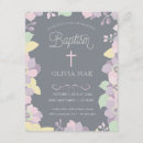 Recherche de 11x14 baptême invitations Fleurs