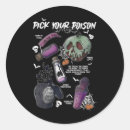 Recherche de vintage poison autocollants Squelette