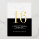 Recherche de noir et blanc anniversaire invitations Minimaliste