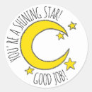 Recherche de lune jaune autocollants Étoile