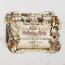 Suche nach alice in wonderland birthday einladungen Vintag