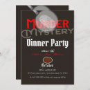 Recherche de dîner de meurtre et mystère invitations Détective