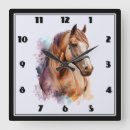 Recherche de brun horloges Cheval