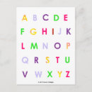 Recherche de lettres majuscules cartes postales Alphabet