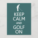 Recherche de joueur golf cartes postales Golfeur