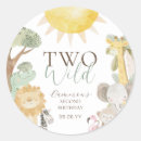 Suche nach zwei tiere aufkleber Dschungeltiere