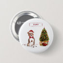 Recherche de noël de terrier badges Drôle
