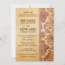 Recherche de damassé vintage invitations Rustique