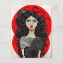 Recherche de bouclé cartes postales Rouge