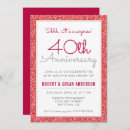Recherche de 40 ans de mariage cartes invitations Tendance