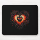 Recherche de coeur rouge tapis souris Noir et blanc