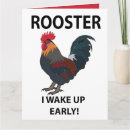 Recherche de coq drôle vœux cartes Animal de ferme