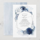 Recherche de dusty blue floral invitations C'est un garçon