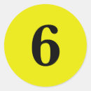 Recherche de numéro 6 autocollants Nombre
