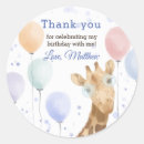 Recherche de girafe bleue autocollants Baby shower