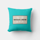 Recherche de bleu turquoise foncé coussins Monogramme