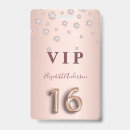 Recherche de vip pass 16ans anniversaire invitations Rose