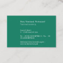 Recherche de respect cartes visite Vert