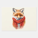 Recherche de renard mignon papier cadeau Bois